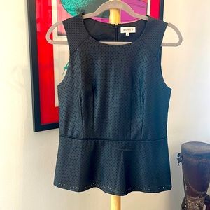 NWOT Renvy Perforated vegan leather top